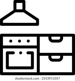 kitchen icon. Thin Linear Style Design Isolated On White Background