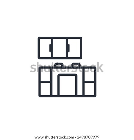 Kitchen icon. vector.Editable stroke.linear style sign for use web design,logo.Symbol illustration.