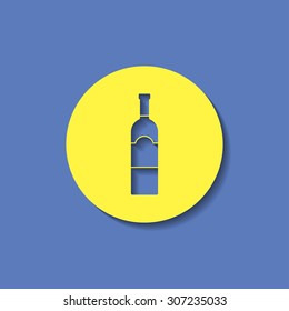 kitchen icon of wine bottle