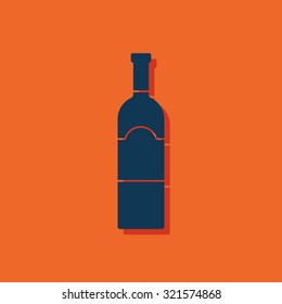 kitchen icon of wine bottle
