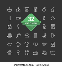Kitchen Icons ( Line Icons )