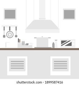 The kitchen icons on white background. 