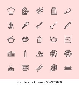 kitchen icons outline