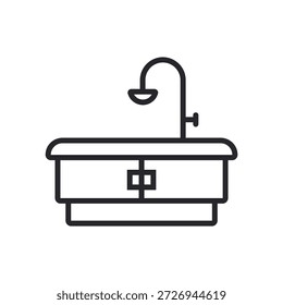 kitchen  icons outline and Flat Style,transparent background