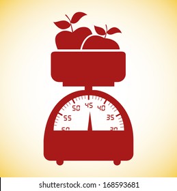 kitchen icons over pink background vector illustration