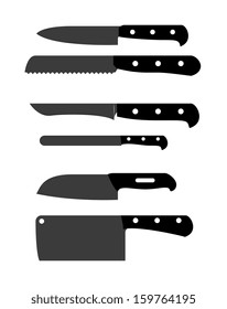Iconos de cocina sobre fondo blanco Ilustración vectorial