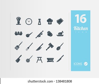 Kitchen icons ( set of 16 Quality icons ) 