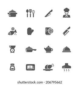 Kitchen icons set.