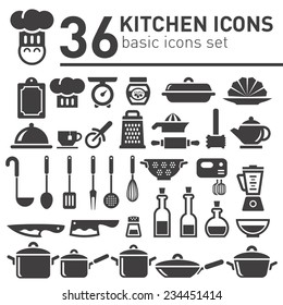 Kitchen icons set.