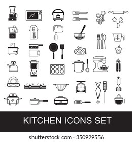 Kitchen icons set