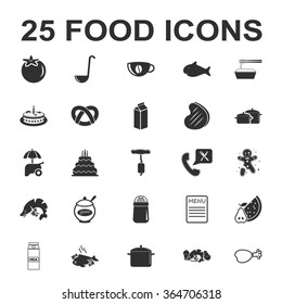 Kitchen Icons Set. 