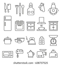 kitchen icons set