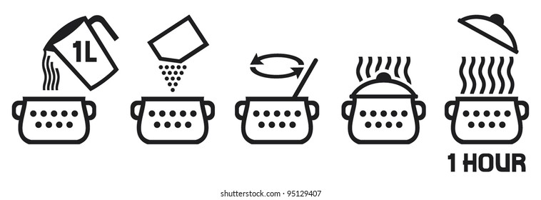 Kitchen icons set 