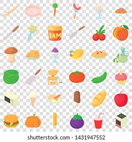 Kitchen icons set. Cartoon style of 36 kitchen vector icons for web for any design