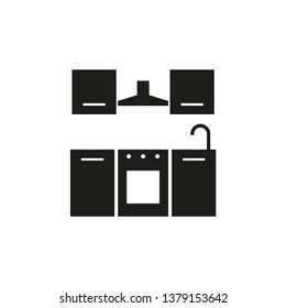 Kitchen icons. Simple vector illustration.