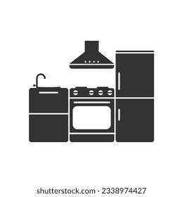 Kitchen icons. Simple vector illustration flat sign