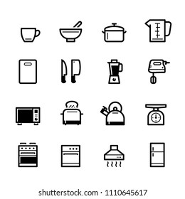 Kitchen icons with White Background