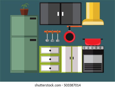 kitchen in the illustration