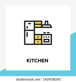 KITCHEN AND ILLUSTRATION ICON CONCEPT