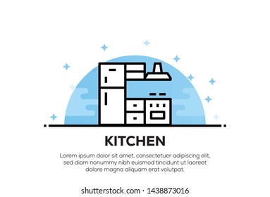 KITCHEN AND ILLUSTRATION ICON CONCEPT