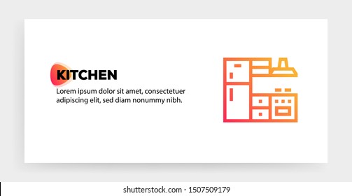 KITCHEN AND ILLUSTRATION ICON CONCEPT
