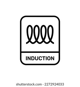 kitchen induction burner icon. cooktop instructions