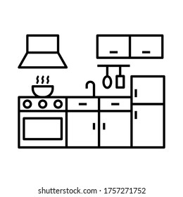 Kitchen Interior Design Symbol Icon