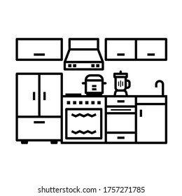 Kitchen Interior Design Symbol Icon