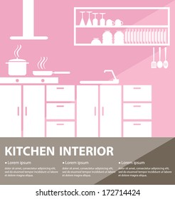 kitchen interior vector illustration