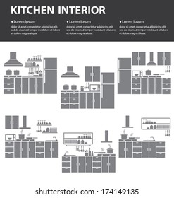 kitchen interior vector illustration