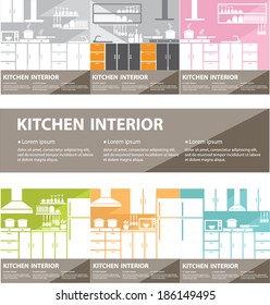 kitchen interior vector illustration