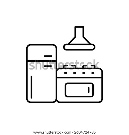 Kitchen Island vector icon stock illustration