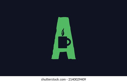 Letra de espacio negativa del elemento de cocina Icono de diseño creativo.