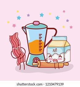 kitchen items cartoon kawaii cartoon