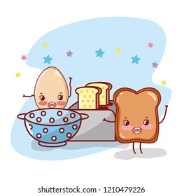 kitchen items cartoon kawaii cartoon