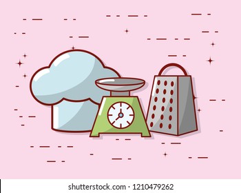 kitchen items cartoon kawaii cartoon
