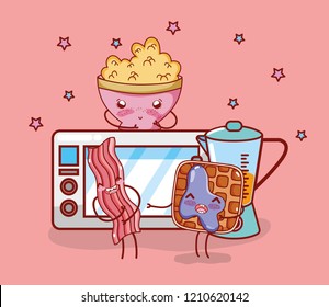 kitchen items cartoon kawaii cartoon