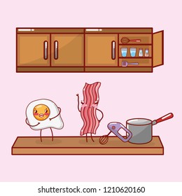 kitchen items cartoon kawaii cartoon