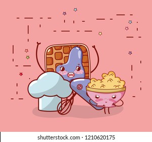 kitchen items cartoon kawaii cartoon