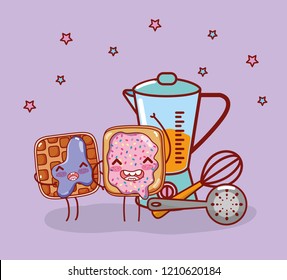 kitchen items cartoon kawaii cartoon