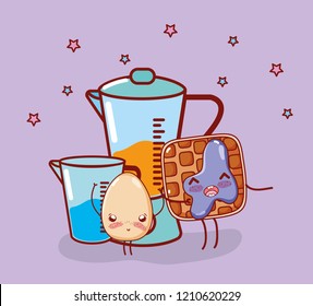 kitchen items cartoon kawaii cartoon