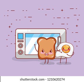 kitchen items cartoon kawaii cartoon