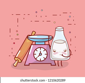 kitchen items cartoon kawaii cartoon