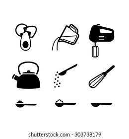 Kitchen Items Icon Set