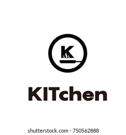 cozinha k logotipo profissional modelo vetor plana