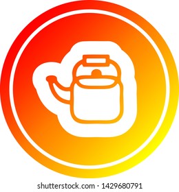 Küchenkreissymbol mit warmem Farbverlauf-Finish
