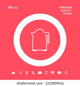 Kitchen Kettle line icon. Graphic elements for your design