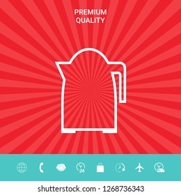 Kitchen Kettle line icon. Graphic elements for your design