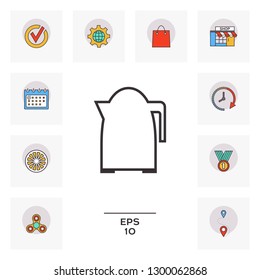 Kitchen Kettle line icon. Graphic elements for your design