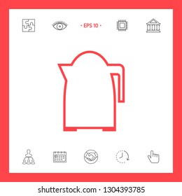 Kitchen Kettle line icon. Graphic elements for your design